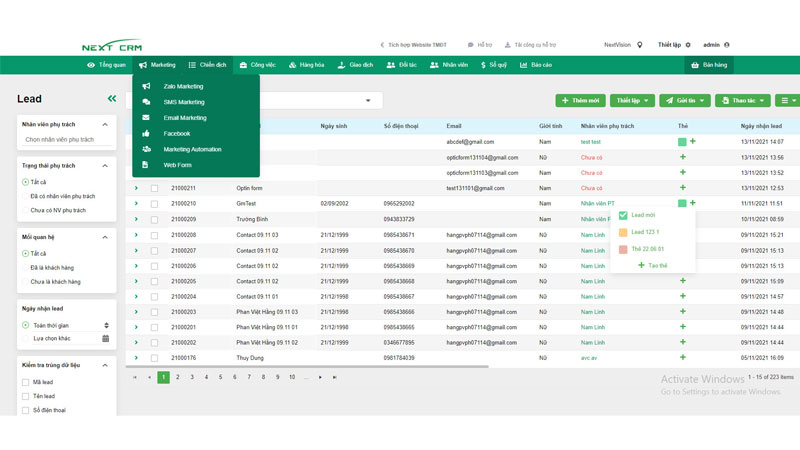 quản lý hiệu quả email marketing