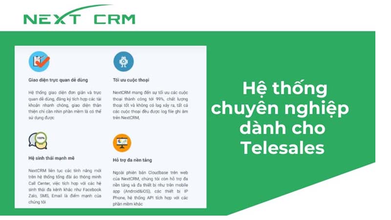 Kiện toàn chức năng telesales cho phần mềm crm (tháng 8 năm 2021)