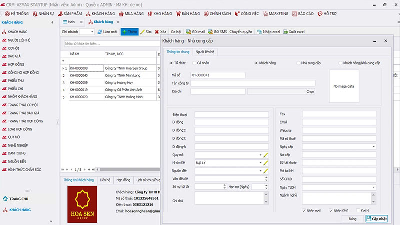 Phần mềm hỗ trợ chăm sóc khách hàng 