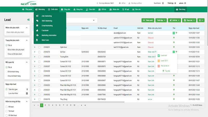 Marketing automation