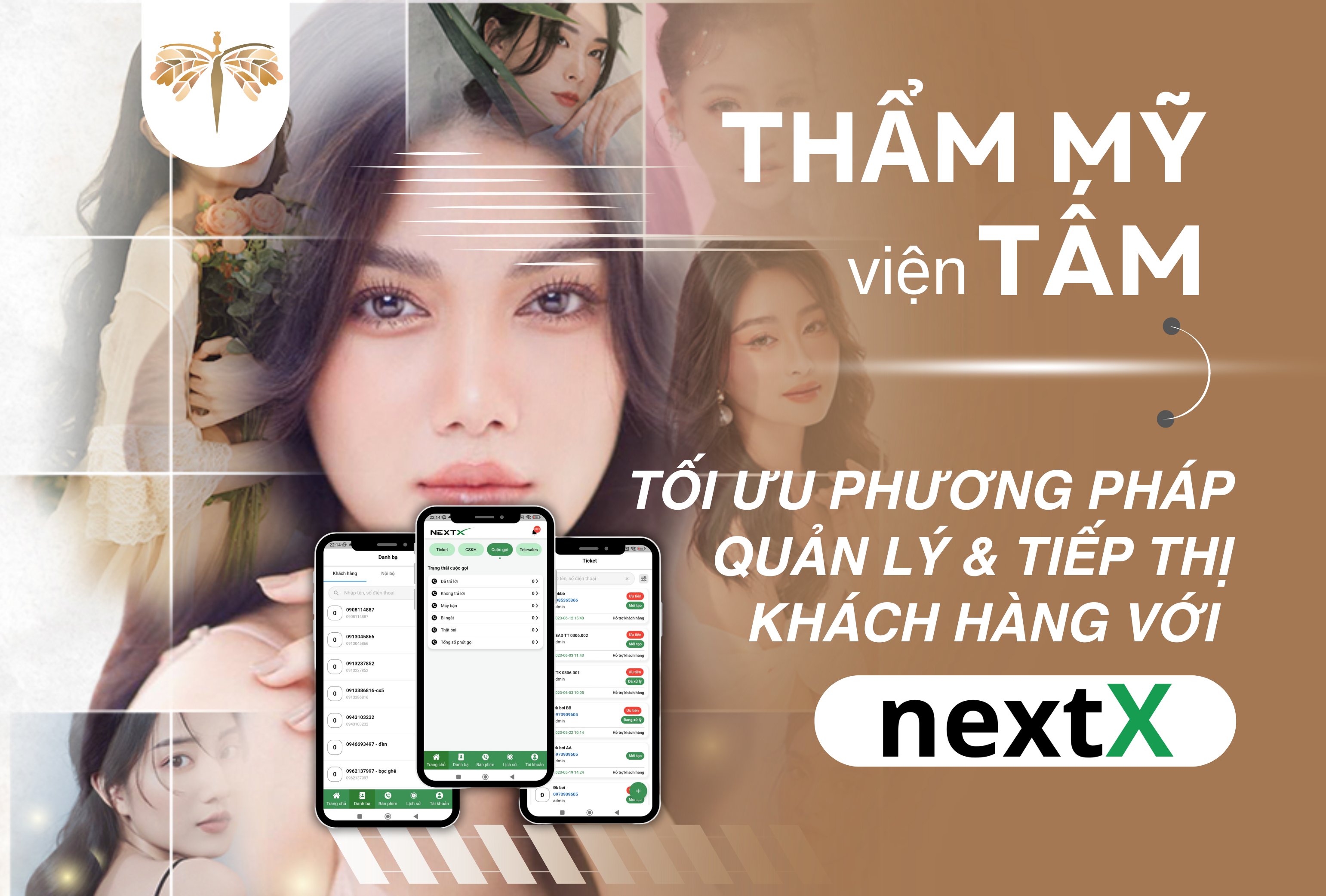 NextX mang đến giải pháp hữu hiệu quản lý khách hàng Thẩm mỹ viện Tấm