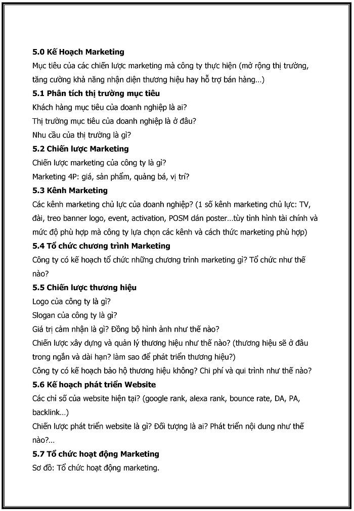 mẫu lập kế hoạch 14