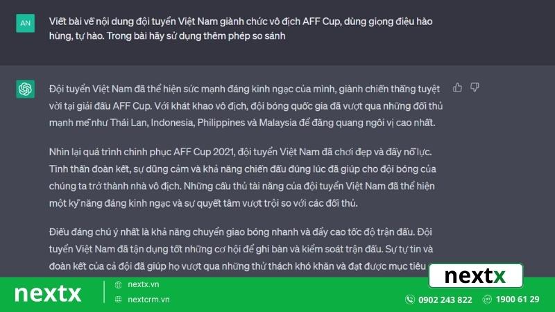 câu hỏi theo văn phong và định dạng cụ thể
