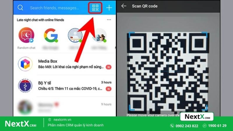 cách dùng app quét mã QR Zalo 1