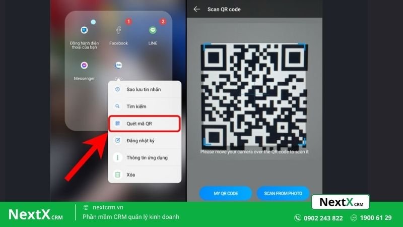 cách dùng app quét mã QR Zalo 2