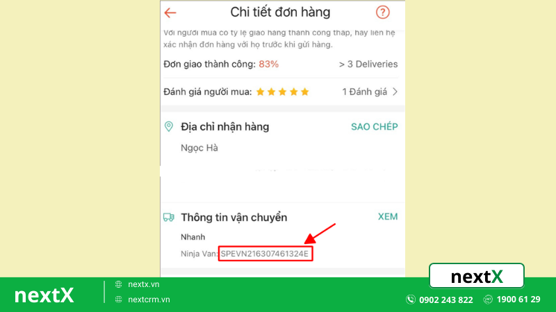 tra cứu đơn hàng Ninja Van 