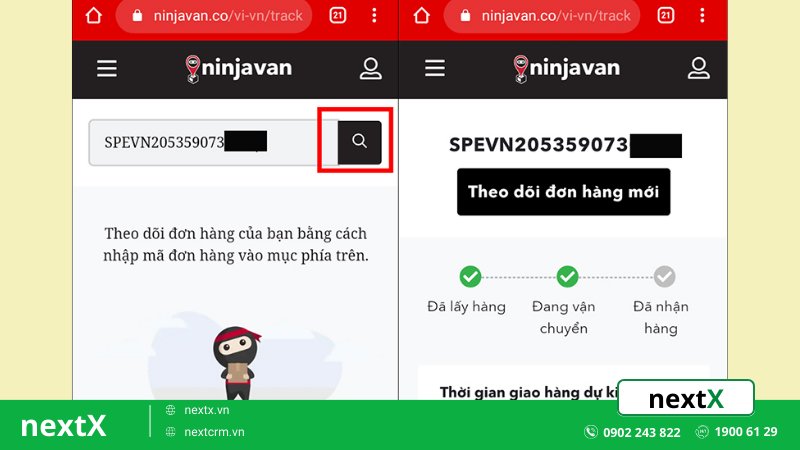 tra cứu đơn hàng Ninja Van 