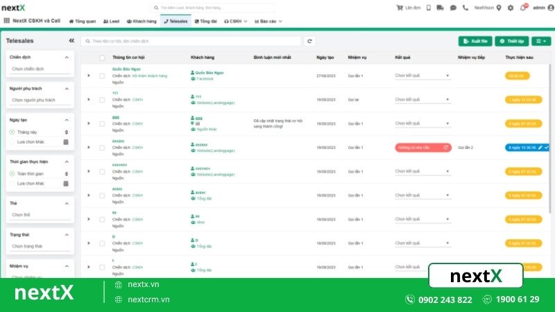 Công việc telesales NextX