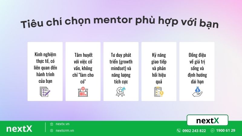 tiêu chí chọn mentorphuf hợp với bạn