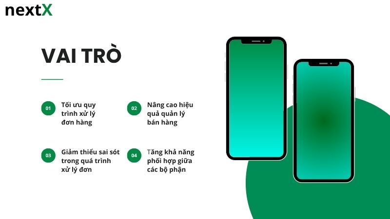 vai tro ung dung tao don hang