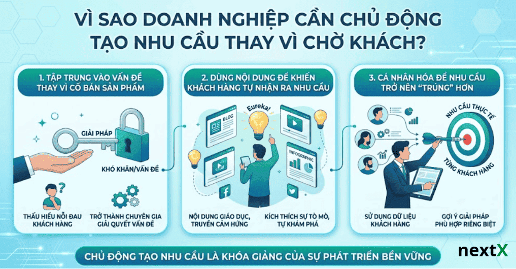 vi sao doanh nghiep can chu dong tao nhu cau thay vi cho khach